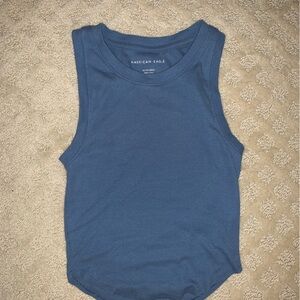 American Eagle Fitted Tank Top | Blue Size XS